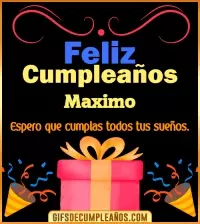 GIF Mensaje de cumpleaños Maximo